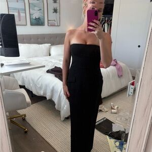 Elegant Black Strapless Dress